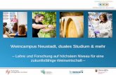Weincampus Neustadt, duales Studium & mehr - dlg.org · Weincampus Neustadt, duales Studium & mehr –Lehre und Forschung auf höchstem Niveau für eine zukunftsfähige Weinwirtschaft