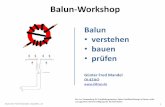Balun-Workshop · Balun Basics • Skin Effekt • Gegentaktstrom und Gleichtaktstrom auf der Leitung • Ursachen für Unsymmetrie im Antennensystem • Wie entstehen Mantelwellen