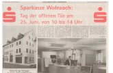 Wolnzacher Zeitung 250605 - feng-shui-stein.de · Tag der offenen Tür am Samstag, den 25. Juni, von 10 — 14 Uhr in Wolnzach, Preysingstraße 10 Ein tolles Programm wartet auf Sie:
