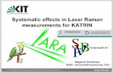 Systematic effects in Laser Raman measurements for KATRIN · Systematic effects in Laser Raman measurements for KATRIN Magnus Schlösser IEKP, Universität Karlsruhe (TH) ... Magnus