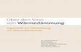 Über den Sinn von Wärmedämmung - kea-bw.de zum Download/059… · von Wärmedämmung Argumente zur Überwindung von Missverständnissen Dr. Volker Kienzlen Hans Erhorn Helmut Krapmeier