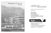 Pädagogische Hochschule Frei burg - phfr.bsz-bw.de · Pädagogische Hochschule Freiburg Vorlesungsverzeichnis Wi ntersemester 200012001 Herausgegeben vom Prorektor der Pädagogischen