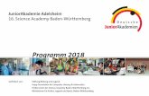 JuniorAkademie Adelsheim 2018 · Kurs 3: Informatik: Kryptographie – private Kommunikation im öffentlichen Netz ... JuniorAkademie Papenburg 2018 / Niedersachsen ...