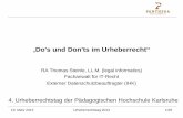 Do's und Don'ts im Urheberrecht“ - ph-karlsruhe.de · RA Thomas Steinle, LL.M. (legal informatics) ... Newsblog: -rechtsanwalt.com . Title: Grundlagen des Softwarelizenzrechts Author: