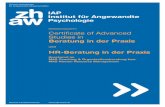 Detailprogramm Certificate of Advanced Studies in .Einf¼hrung 03 Aufbau 04 CAS Beratung in der Praxis