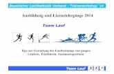 Ausbildung und Lizenzlehrgänge 2014 - blv-sport.de · Ausdauer. Bayerischer Leichtathletik Verband - Trainerworkshop´14 Team Lauf ... 400m 51.8 25.20. Bayerischer Leichtathletik