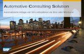 Automotive Consulting Solution - sapidp/011000358700001065632013D/... · PDF fileProzess/Motivation: Excel Liste Viele Kunden ändern in regelmäßigen Abständen (z.B. halbjährlich)