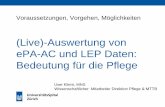 (Live)-Auswertung von ePA-AC und LEP Daten: … Kliem Umsetzung... · Das ePA-AC 2.0 misst den Patientenzustand auf der körperlich-funktionalen Ebene mit 55 Items in 10 Kategorien.