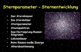 Sternparameter - Sternentwicklungossk/Einfuehrung_Astronomie/Sterne.pdf · Sternparameter - Sternentwicklung • • Der Sternhimmel • Die Sternbilder • Sternparameter • Sternspektren