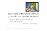 Spezifische Unternehmensformen im Sozial –und … · 14.06.2010 Hartmut Vöhringer Unternehmensformen Fachwirt 1 Spezifische Unternehmensformen im Sozial –und Gesundheitswesen
