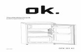 52077891 OK(OFK 301 A1) - de.ok-online.com · vom ausgedienten Gerät entfernen oder unbrauchbar machen. Stromschlaggefahr! ... • Der Kühlschrank ist stabil und waagerecht auf