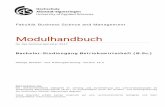 Modulhandbuch - hs-albsig.de · • Oehlrich, M.: Betriebswirtschaftslehre ‐ Eine Einführung am Businessplan‐Prozess, Vahlen, 3. Aufl., 2013. ... • Vahs, D./Schäfer‐Kunz,