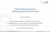 Einführungsveranstaltung: Anfertigung einer … · Sommersemester 2018 Prof. Guido Friebel, PhD: Professur für BWL, insb. Personalwirtschaft Prof. Dr. Michael Kosfeld: Professur