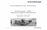TECHNISCHE DATEN - maschinen-kistner.de · Harald Kistner e. K.  TECHNISCHE DATEN Universal - CNC - Werkzeugfräsmaschine Fabrikat: DECKEL Modell: FP4 NC