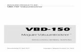 VBD-150-Working-16 German - maguire.com · Wir freuen uns auf Ihre Kommentare und Vorschläge darüber, wie wir diese Anleitung verbessern können. Für weiterführende Informationen