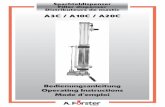 A3C / A10C / A20C - carsystem.se · DSC-Kommentare verarbeiten: Ja DSC- ... Arbeitsmedium/ Entwässerte Druckluft Entwässerte Druckluft Entwässerte Druckluft Betriebsdruck mit max.
