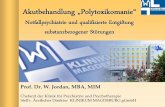 Notfallpsychiatrie und qualifizierte Entgiftung ... Jordan.pdf · Anticholinerge NW (Ø kardiale, Ø zerebrale Vorschädigung, ... Haloperidol (5-10 mg/d) oder ggf. auch Risperidon