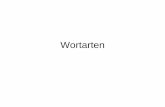 Wortarten - Germanistik: · PDF fileallem durch Überschneidungen mit ... 1 Substantiv/Nomen 2 Verb 3 ... 5 Pronomen 6 Adverb 7 Konjunktion 8 Präposition 9 Numerale 10 Interjektion.