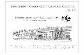 SPEISEN- UND GETRÄNKEKARTE · Nach 1945 begannen die NaturFreunde sofort wieder mit dem Aufbau ihrer Organisation. Ihr Eigentum bekamen sie teilweise von den Besatzungsmächten ...