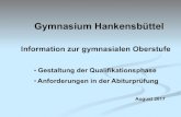 Information zur gymnasialen Oberstufe - Gymnasium ... · Gymnasium Hankensbüttel Information zur gymnasialen Oberstufe ... Die Facharbeit kann als Einzelarbeit oder als Gruppenarbeit
