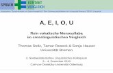 A, E, I, O, U - Fachbereich 10: Sprach- und ... · Linguistics festival. May 2006, Bremen, edited by Andreas Ammann. Bochum: Universi- ... Monosyllaba keine interne Gliederung zu