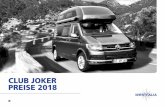 CLUB JOKER PREISE 2018 - westfalia-mobil.com · 2,0 l TDI EU6 SCR BlueMotion Technology 150 kW (204 PS), 4MOTION 7-Gang-Doppelkupplungsgetriebe 70.940,00 € SERIENAUSSTATTUNG & GRUNDPREIS