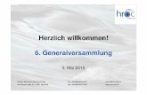 Herzlich willkommen! 6. Generalversammlung · Tobias Höglinger, Ingrid Putzhammer, Wolfgang Knoll, Josef Helminger