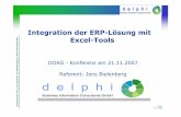 Integration der ERP-Lösung mit Excel-Tools - doag.org · EXCEL heraus. Unterstützt Datenvalidierung und Fehlerkorrektur. Lädt unbegrenzte Zahl von Rechnungen und Aufteilungen.