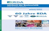 60 Jahre RDA · Geschäftsbericht · Annual Report 2010/2011 Jahrbuch der Bustouristik Diary of Coach Tourism RDA-Jahrbuch der Bustouristik 2010/2011 und Chronik „60 Jahre RDA“