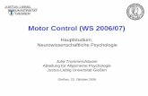 Motor Control (WS 2006/07) - Allgemeine Psychologie · Motor Control (WS 2006/07) Hauptstudium, Neurowissenschaftliche Psychologie. Scheinkriterien: ... Motorisches Lernen Doyon,