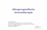 Immuntherapie 23Nov2017 pdf - kinderaerzteschweiz.ch · welche das Immunsystem dazu bringt, die Substanz zu tolerieren Allergen-Verabreichung 3 bis 5 Jahre Aufdosierungsphase Erhaltungsphase