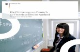 Die Förderung von Deutsch als Fremdsprache im Ausland · Es bringt Dialog, Austausch und Zusammenar- ... maßgeschneiderte Angebote für Studium und Beruf, Online-Lernen – dies