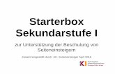Starterbox Sekundarstufe I · Das Kursbuch bietet lernungewohnten Anfängern einen ... Lernende in Alphabetisierungskursen entwickeln mit Erste Schritte plus die kommunikativen und