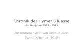 Chronik der Hymer S Klasse - fh1402.de der Hymer S Klasse 79-95.pdf · Chronik der Hymer S Klasse der Baujahre 1979 - 1995 Zusammengestellt von Helmut Lüers Stand Dezember 2013