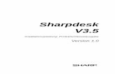Sharpdesk V3.5 … · ⇒ Für eine Neuinstallation: Gehe zu . Schritt ② Einloggen in das System zur Anforderung des ... "日本語" (Japanisch) und "ENGLISH". Wählen Sie "ENGLISH",