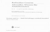 Giftnotruf Erfurt (2004) - KINDER UMWELT … · Refresher Course Aktuelles Wissen für Anästhesisten 11. und 12. Juni 2001, Nürnberg Nr. 27 Herausgegeben von der Deutschen Akademie