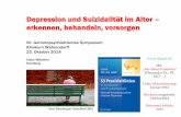 Depression und Suizidalität im Alter erkennen, … · Versorgung schwerer Depressionen in Deutschland, 2011 C. Wächtler, 2014 4 • Nur 1 von 4 Patienten: ... Schreibtisch bei der