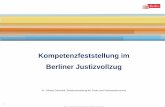 Kompetenzfeststellung im Berliner Justizvollzug · 2 . Wozu Kompetenzfeststellung? 3 ... das Modul 1 des hamet 2 empfohlen • Das Modul 1 beinhaltet praktische Aufgaben zu folgenden