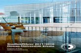 Studienführer 2017/2018 Donau-Universität Krems · bindung zwischen Wissenschaft und Praxis sowie der Einsatz innovativer Lehr- und Lernmethoden ... Gamification 236 ... Social