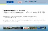 Merkblatt zum Gemeinsamen Antrag 2018 - wibank.de · 1 Wichtige Informationen und Hinweise zur Antragstellung! Bitte lesen Sie sich dieses Merkblatt vor Antragstellung aufmerksam