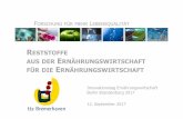 Shrestha Reststoffe aus der Ernährungswirtschaft für …ernaehrungswirtschaft-brandenburg.de/sites/default/files/downloads/... · Fischverarbeitender Betrieb: • Ganzheitliche