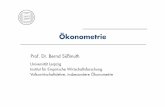 Prof. Dr. Bernd Süßmuth - wifa.uni-leipzig.de · • Hackl, P. (2005), Einführung in die Ökonometrie, ... Einführung Ökonometrie • Kernkompetenz, Humankapital, interdisziplinär
