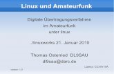 Linux und Amateurfunk - dk0bln.dedk0bln.de/wiki/lib/exe/fetch.php?media=users:dl9sau:vortrag_linux... · Linux und Amateurfunk Digitale Übertragungsverfahren im Amateurfunk unter