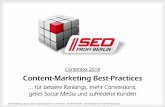 Contentixx 2018 Content-Marketing Best-Practices · Online-Eisprungkalender: Das haben wir getan! Seitentitel auswerten WDF*IDF Analyse Sortierung der Erkenntnisse. SEO Profi Berlin