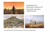 Geschichte der deutschen Literatur III: Romantik, .â€‍Biedermeier â€œ Dr. Kai Sina (in ... Lehrbuch