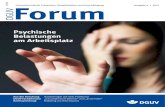 Psychische Belastungen am Arbeitsplatz - DGUV Forum · Rechtsprechung Mobbing am Arbeitsplatz Psychische Belastungen ... der Beschäftigungsfähigkeit gewährleistet ... in Zukunft