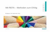 Mit REFA – Methoden zum Erfolg - samling.hu · Qualitätsmanagement Arbeitsschutz, -sicherheit Kostenrechnung, Kapazitätswirtschaft Arbeitsbewertung, Entgelt, Arbeitsrecht, Ergonomie,