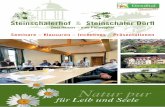 Steinschalerhof & Steinschaler Dörﬂ - Seminarhotel ... · Nachmittag süß, inklusive Kaffee, Tee (ca. 10 Sor- ... Dinkelbrot usw. mit Aufstrichen z.B. aus Wildkräu-tern, Kürbiskern