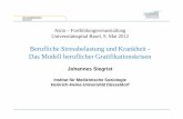 Berufliche Stressbelastung und Krankheit - Das Modell … · 2013-02-25 · Asim – Fortbildungsveranstaltung Universitätsspital Basel, 9. Mai 2012 Berufliche Stressbelastung und