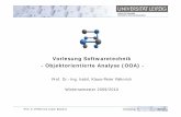 Vorlesung Softwaretechnik - Objektorientierte Analyse …bis.informatik.uni-leipzig.de/de/Lehre/0910/WS/LV/SWT/files?get=... · Statische Konzepte Geschäftsprozess Dynamische Konzepte